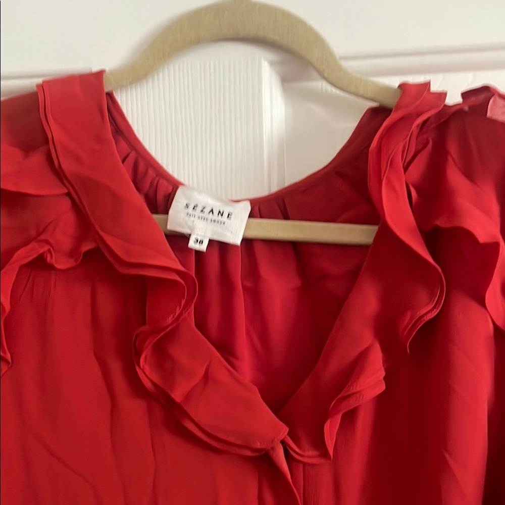 Sézane Red Ruffled Dress - Picture 4 of 6